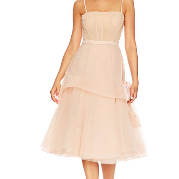 BCBGMaxAzria Blush Pink Layered Dress - Picture 1 of 12